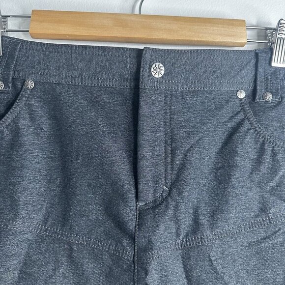 Athleta Skirt Womens 14 Gray Stretch Snap Button Sides Performance Athletic - Picture 2 of 11